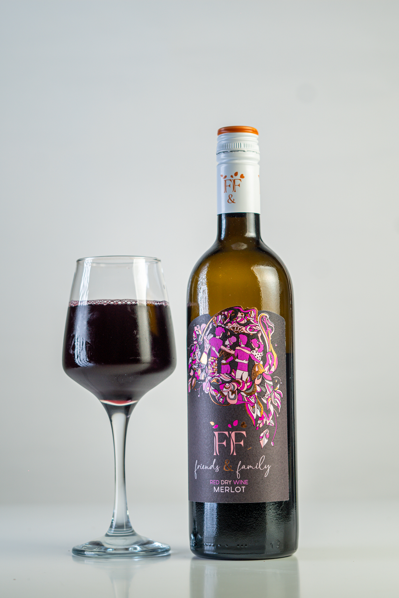 F & F Merlot Dry Red Wine - Drinks Online Store